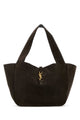 Saint Laurent Brown Suede Leather Le 5 Ã  7 Bea Shopping Bag