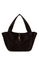 Saint Laurent Chocolate Calf Hair Le 5 Ã  7 Bea Shopping Bag