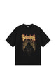 Balenciaga Black Oversized Tshirt With Logo Print
