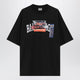 Balenciaga Bumper Stickers Medium-Fit Cotton T-Shirt In Black