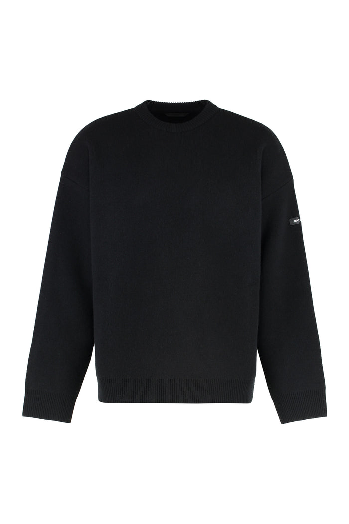 Balenciaga Black Wool Sweater Knitted Garment