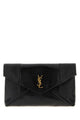 Saint Laurent Black Leather Clutch