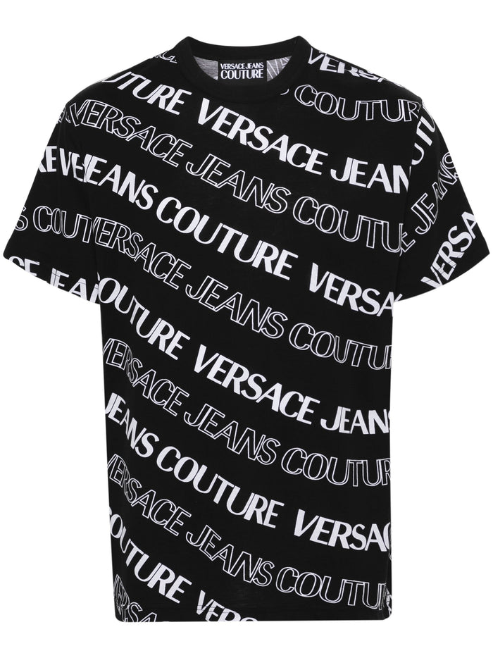 Versace Jeans Couture Black Cotton Clothing T-Shirts And Polos