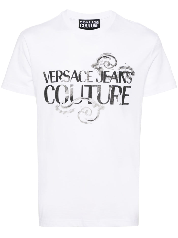Versace Jeans Couture White Cotton Clothing T-Shirts And Polos
