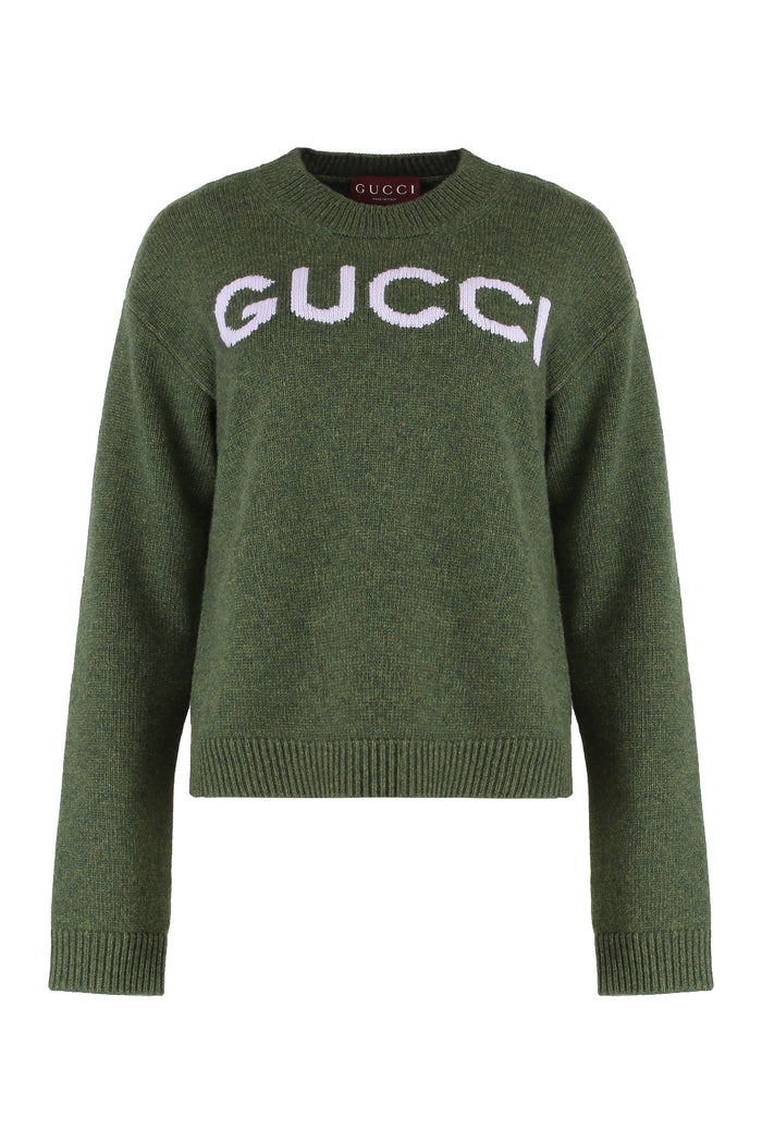 Gucci Bottle Green Wool Sweater
