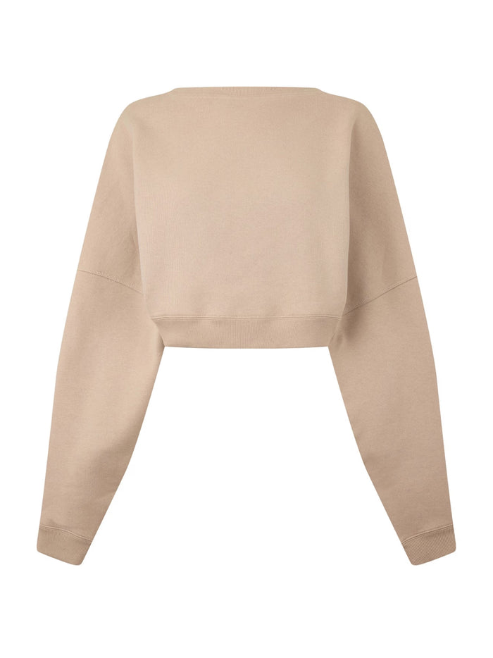 Saint Laurent Logo Cropped Sweatshirt