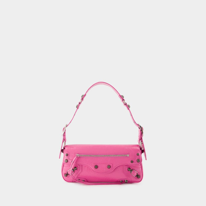 Balenciaga Fuchsia Leather Small Le Cagole Sling Shoulder Bag