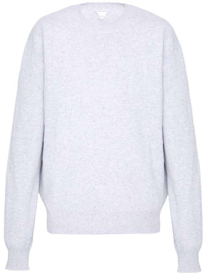 Bottega Veneta Melange Grey Stretch Cashmere Blend Sweater