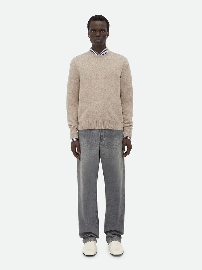 Bottega Veneta Cappuccino Stretch Cashmere Blend Sweater