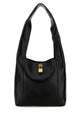 Saint Laurent Black Leather Tanger Shopping Bag