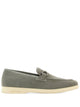 Ferragamo Grey Suede Cosimo Loafers