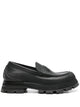 Alexander Mcqueen Matte Black Leather Slip-Ons