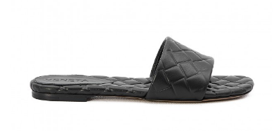 Bottega Veneta Black Leather Shoes Sandals