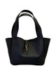 Saint Laurent Black Deer Leather Cabas Bag