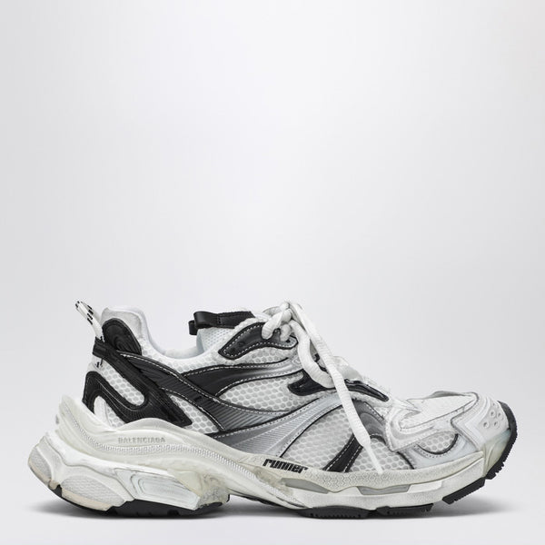Balenciaga Runner 2 Gradient Sneakers In White/Black