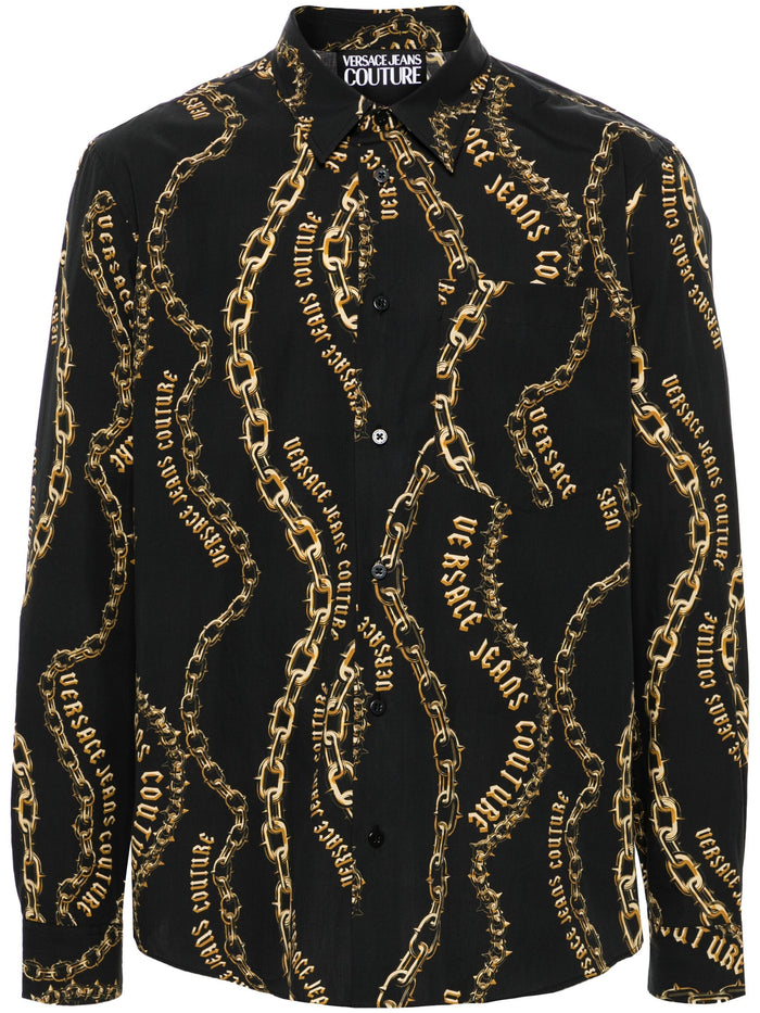 Versace Jeans Couture Black Cotton Shirts