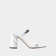 Alexander Mcqueen Silver Leather Seal Mules