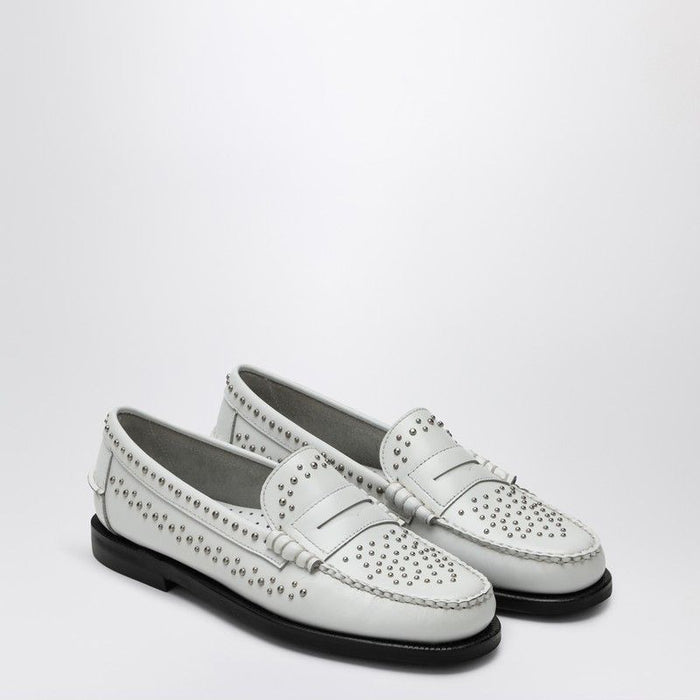 Sebago  Classic Dan Loafer White With Studs