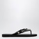 Balenciaga Cagole Black Rubber Thong Slides