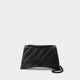 Balenciaga Black Leather Medium Crush Shoulder Bag