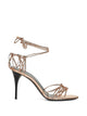 Saint Laurent Babylone 90 Metallic Leather Sandals
