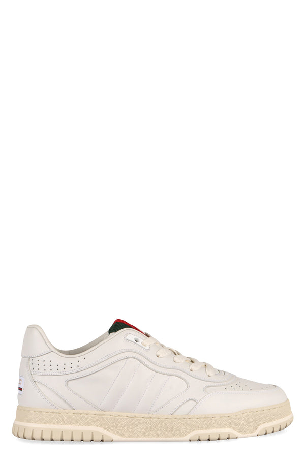 Gucci White Leather Re-Web Sneakers