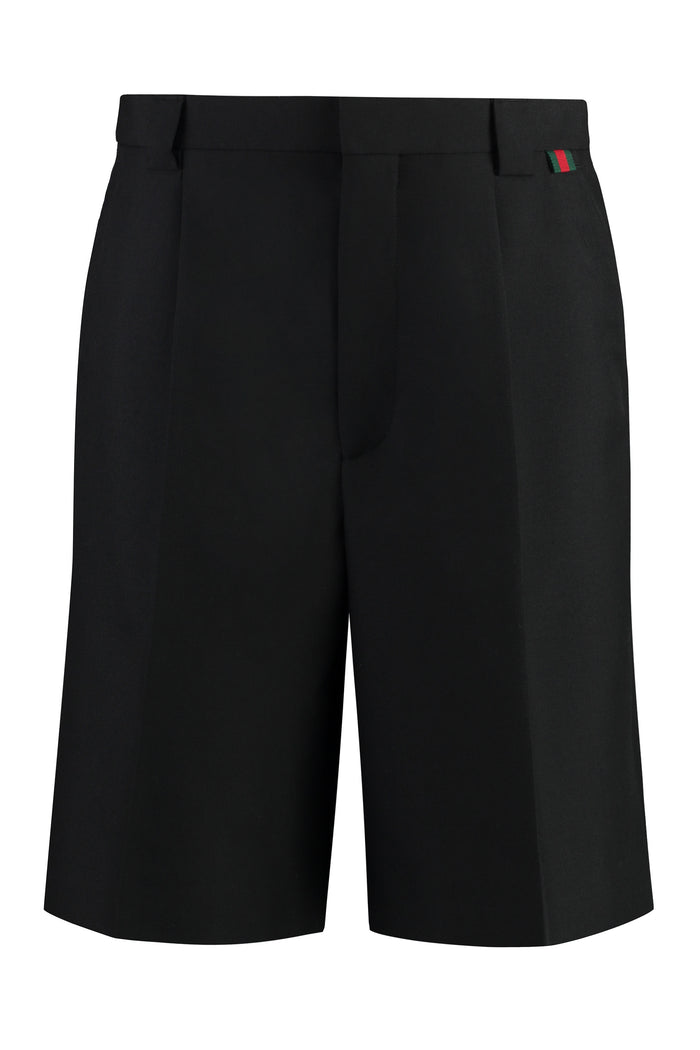 Gucci Black Twill Bermuda Shorts