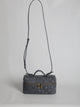 Bottega Veneta Cloudy Indigo Blue Suede Leather Bang Bang Intrecciato Handbag