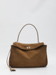 Balenciaga Brown Suede Medium Rodeo Handbag