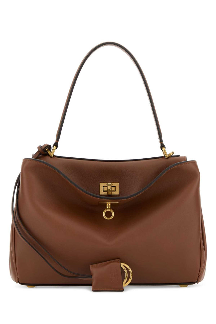 Balenciaga Carmel Leather Small Rodeo Handbag
