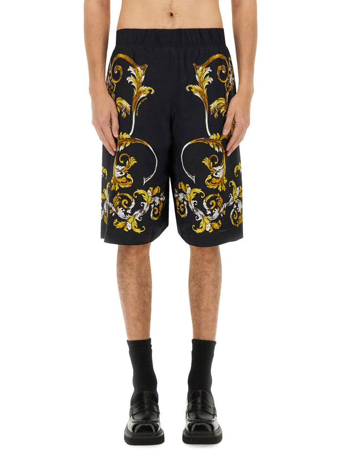 Versace Jeans Couture Viscose Black Shorts