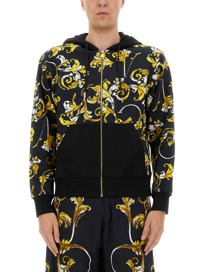 Versace Jeans Couture Black Cotton Sweatshirt