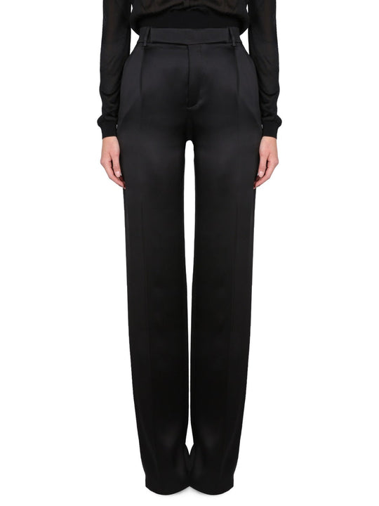 Saint Laurent Satin Flared Pants