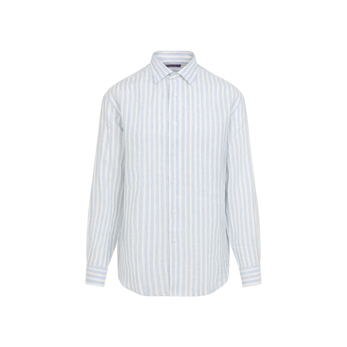 Ralph Lauren Purple Label Light Blue Linen Shirt