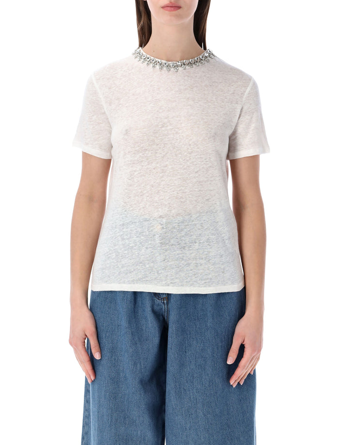 Zimmermann Zimmermann Embellished Linen Tee