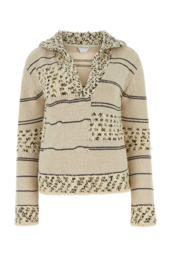 Bottega Veneta Embroidered Wool Blend Polo Shirt