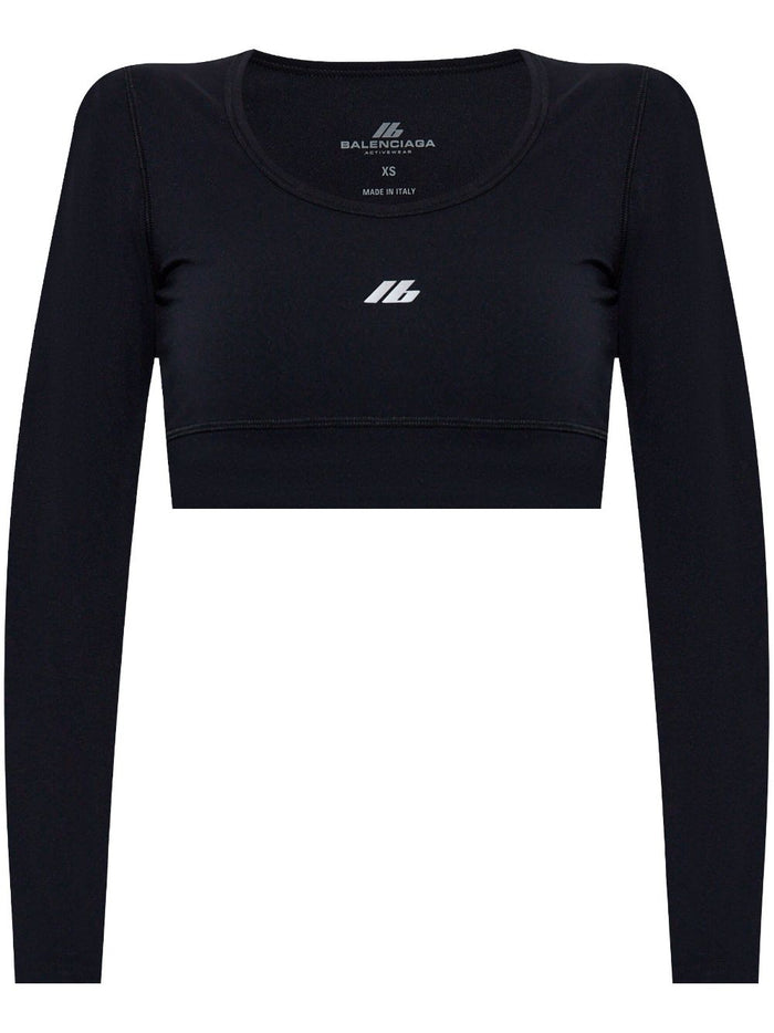 Balenciaga Logo Cropped Top