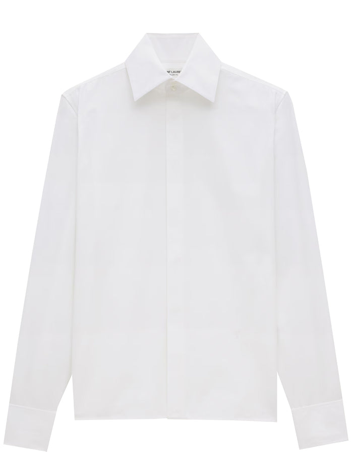Saint Laurent Cassandre White Wool Shirt