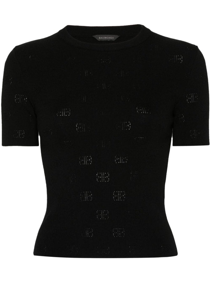 Balenciaga Open-Knit Wool Top