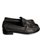 Ferragamo Black Leather Flat Shoes