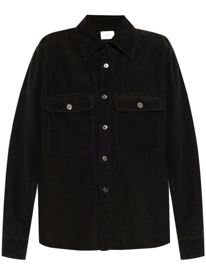 Saint Laurent Black Corduroy Cotton Overshirt