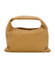 Bottega Veneta Hop Dark Praline M Brass Leather Tote Bag