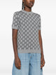 Gucci Short-Sleeve Logo Knit Sweater