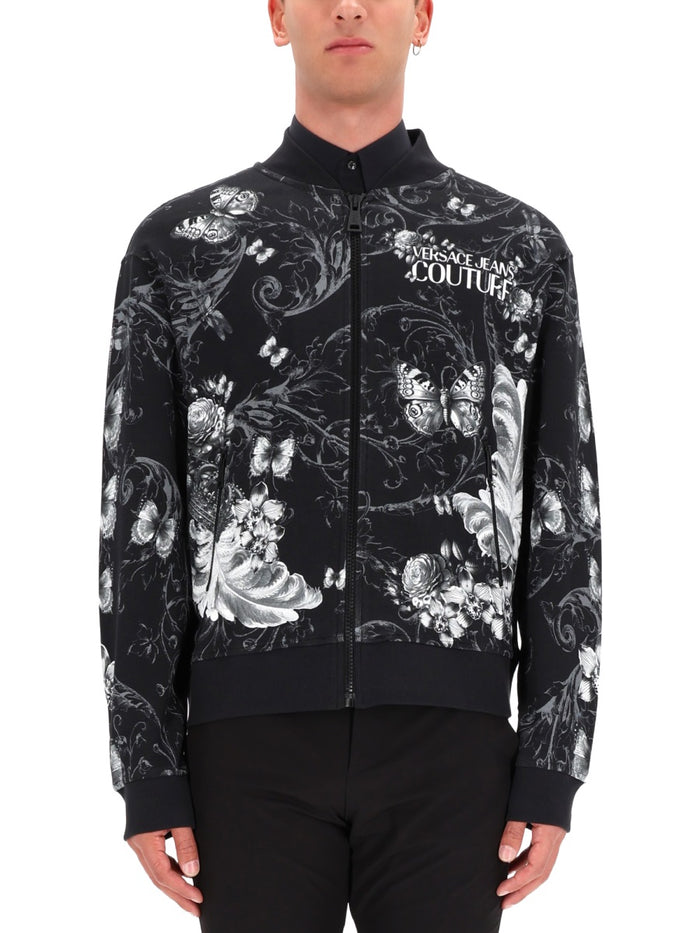 Versace Jeans Couture Cotton Fleece Bomber Jacket