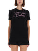 Versace Jeans Couture Tshirt With Logo And Rhinestones