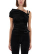 Versace Jeans Couture Oneshoulder Top With Baroque Buckle