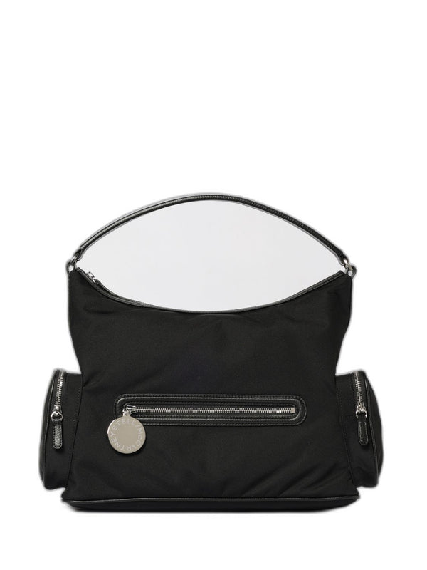 Stella Mccartney Dartmoor Shoulder Bag In Econyl, Ultra Black