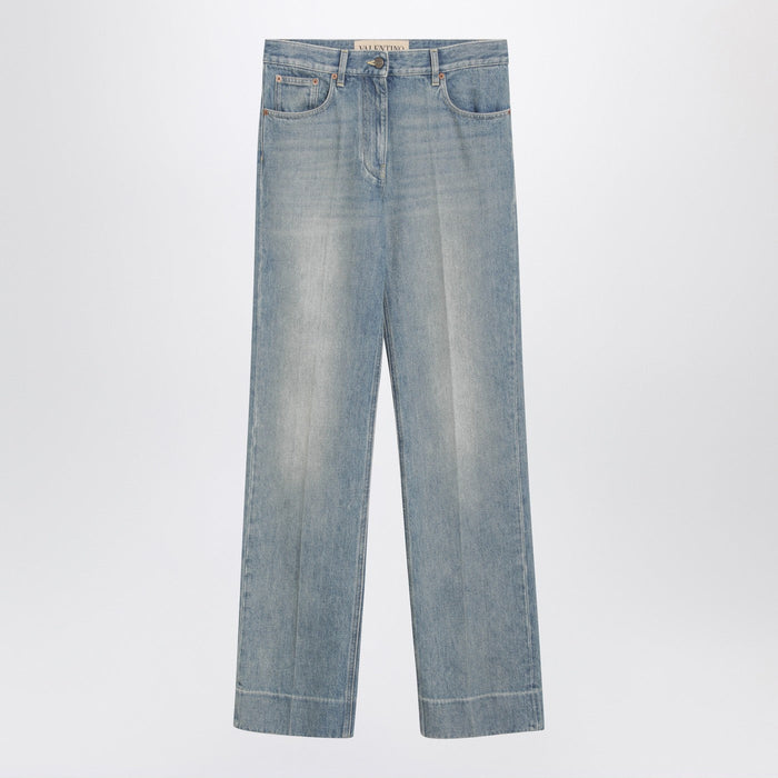 Valentino Light Blue Washed-Effect Jeans