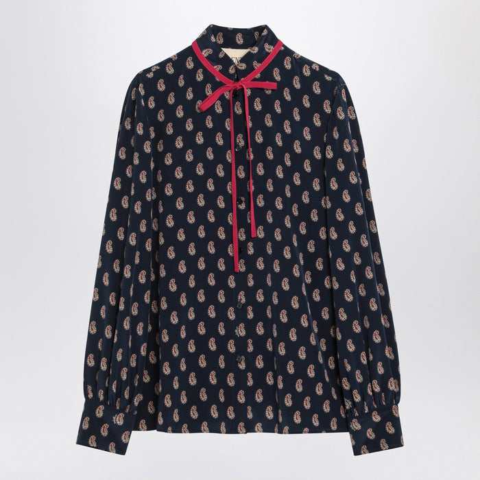 Valentino Silk Shirt With Paisley Print