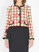 Valentino Ivory Jacket With Check Vlogo Pattern